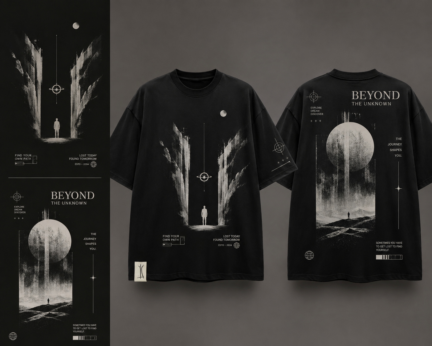 Beyond The Unknown | Oversized Graphic T-Shirt Design