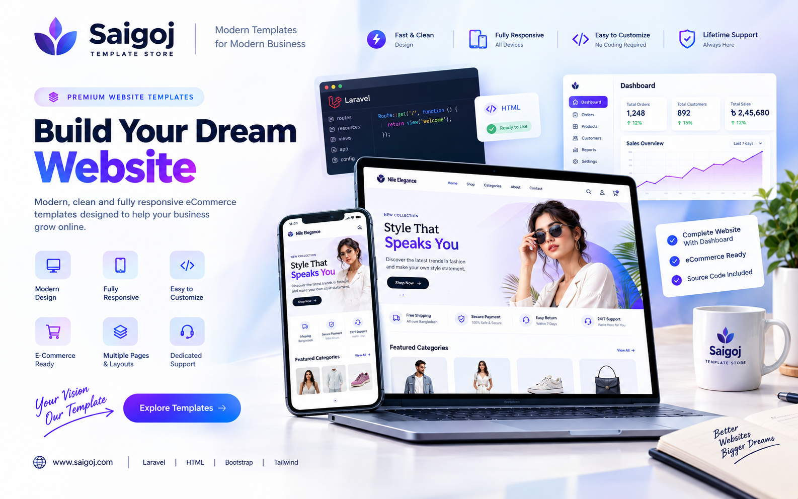 Laravel Modern E-Commerce Solution for Your Online Business With Source Code