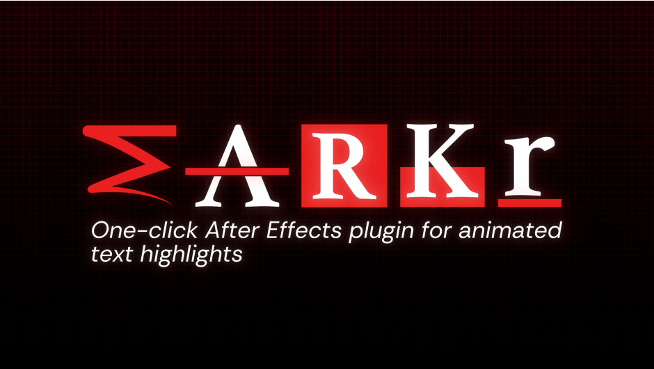 One-click animated underlines & highlights for After Effects