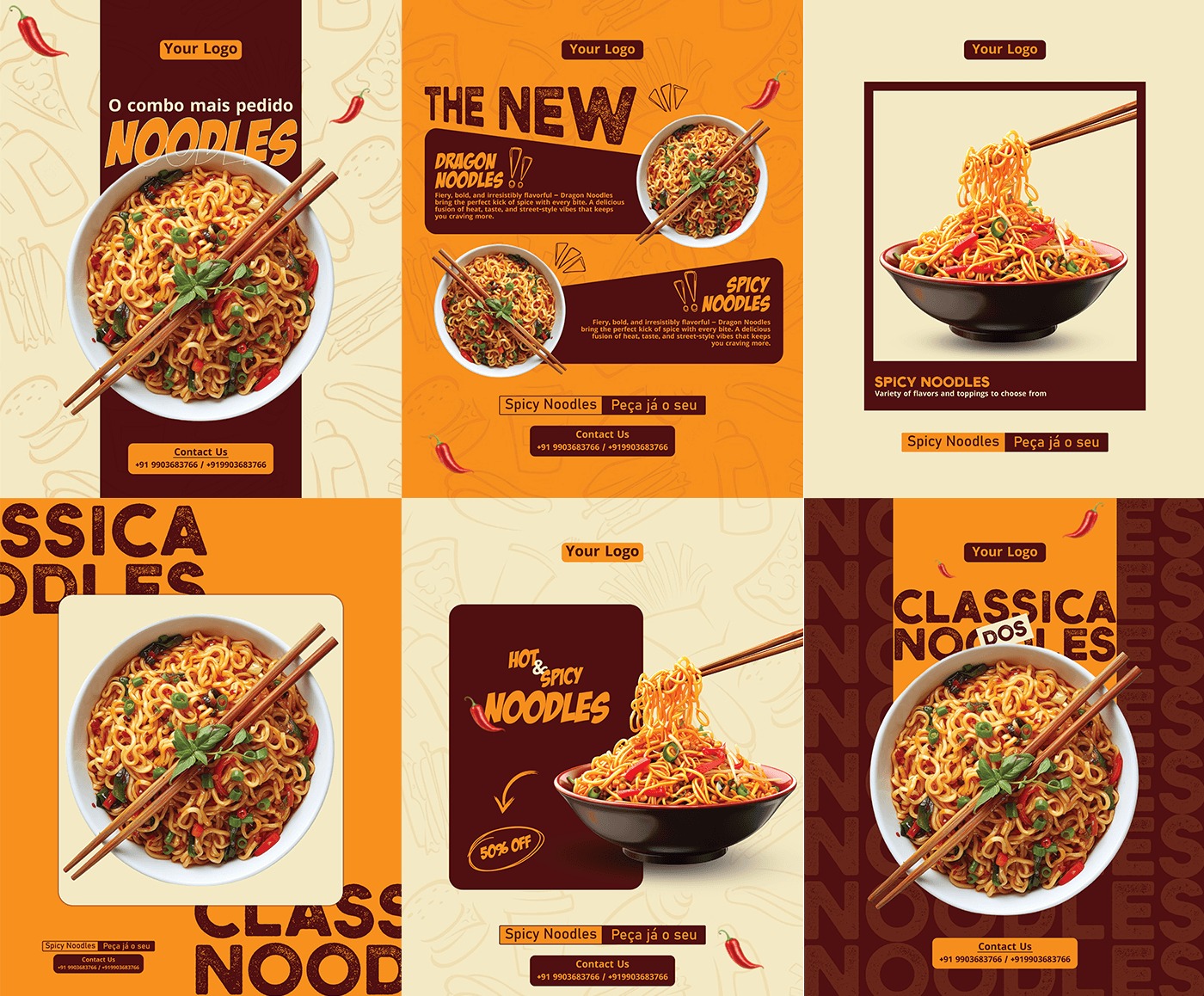 Burger Restaurant Social Media Templates | Fast Food Promo Pack