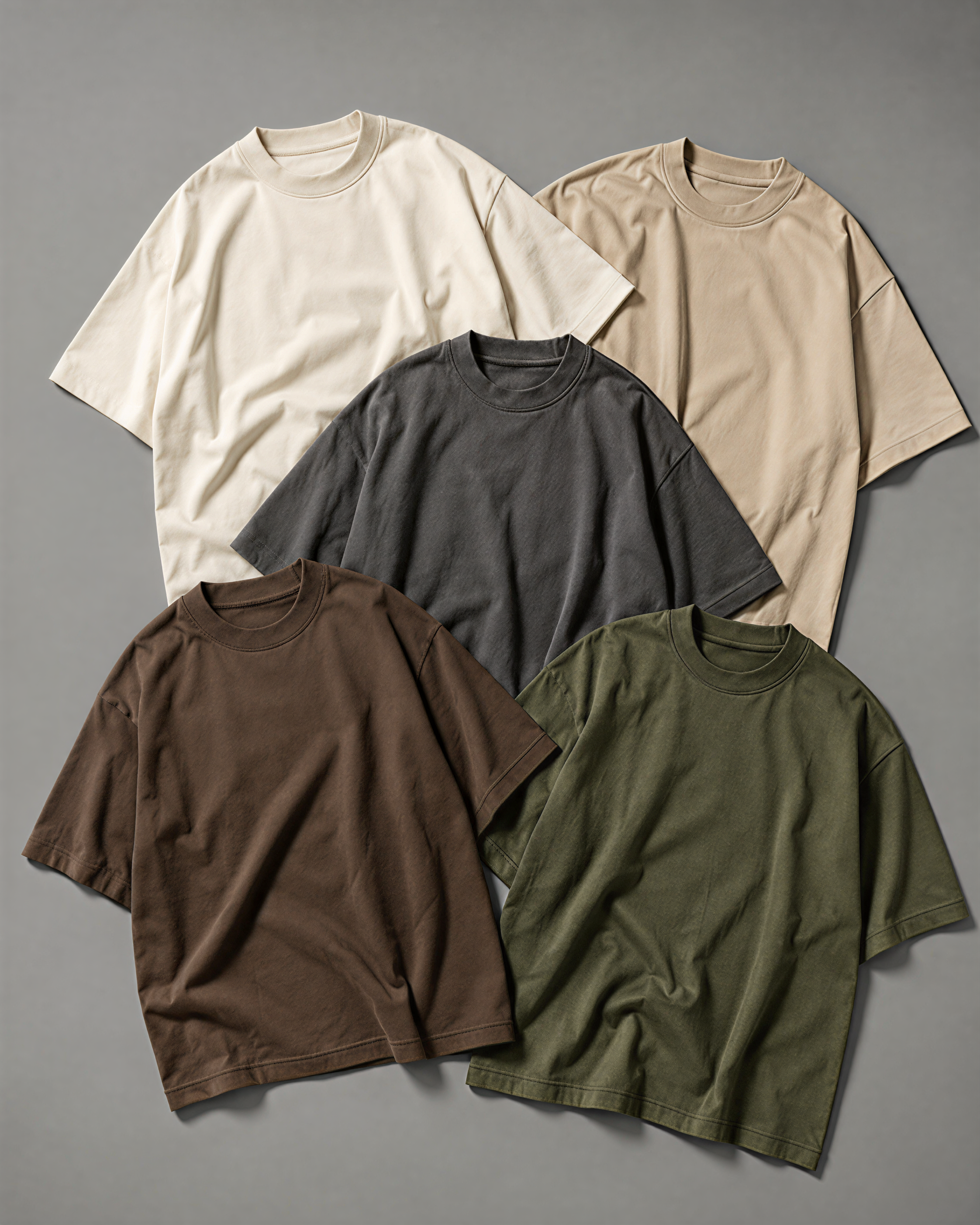 Premium Oversized T-Shirt Mockup Bundle – 5 Blank T-Shirt Mockups