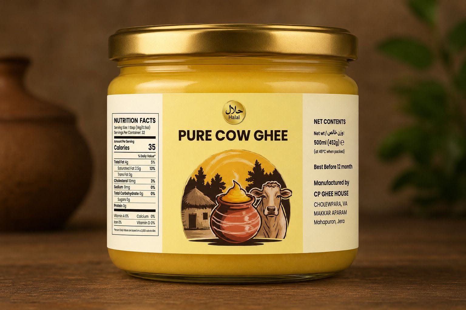 Coconut Oil Product Label Design