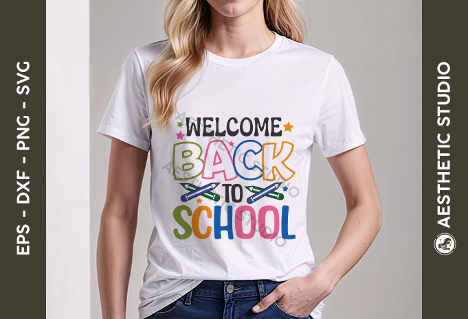 Welcome Back To School SVG Bundle, Back to School Svg, School Quote SVG, Bag to School Tags SVG, Teach Svg, T-shirt Design