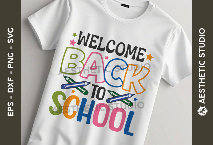 Welcome Back To School SVG Bundle, Back to School Svg, School Quote SVG, Bag to School Tags SVG, Teach Svg, T-shirt Design