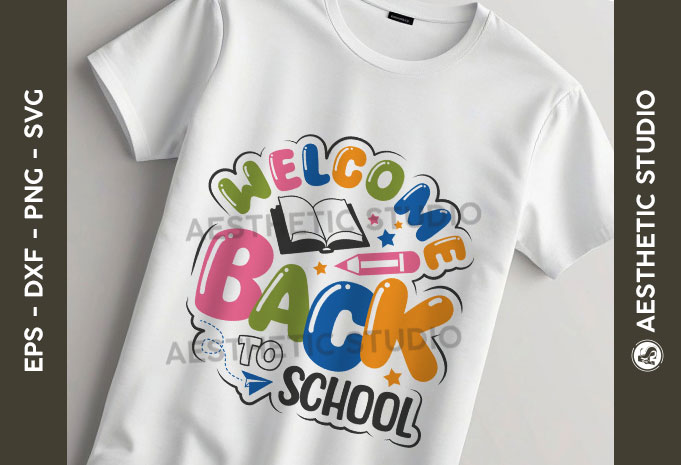 Welcome Back To School SVG Bundle, Back to School Svg, School Quote SVG, Bag to School Tags SVG, T-shirt