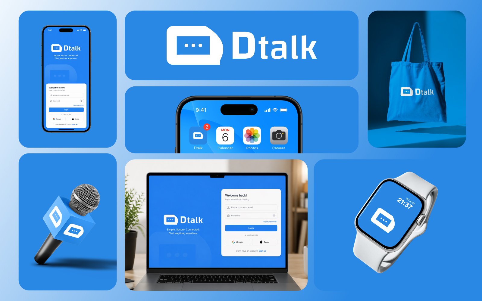 Dtalk – Modern Chat & Messaging Logo Template