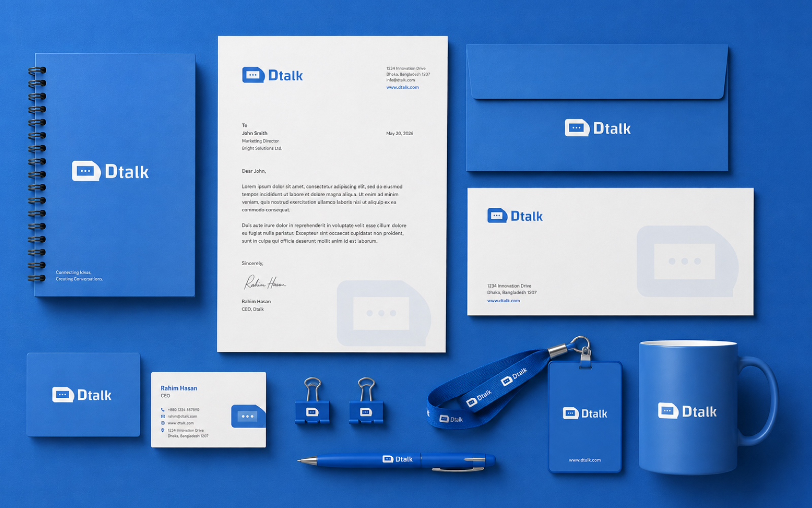 Dtalk – Modern Chat & Messaging Logo Template