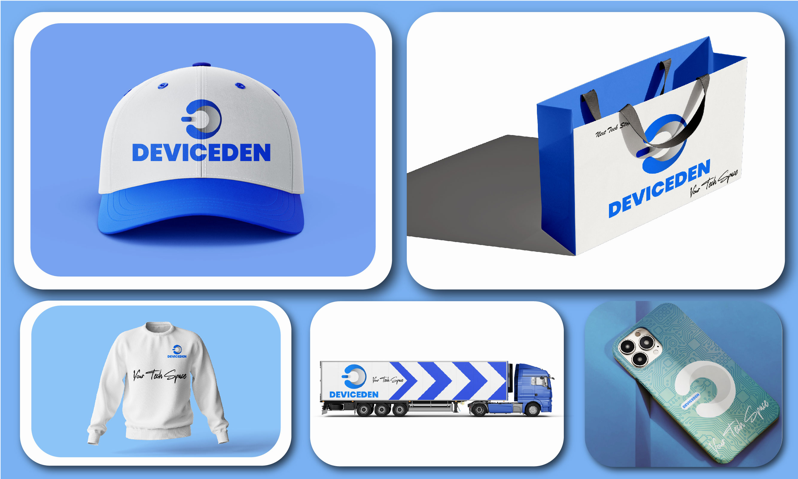 Logo Design Template In Device Den  See My Portfolio & Buy Now