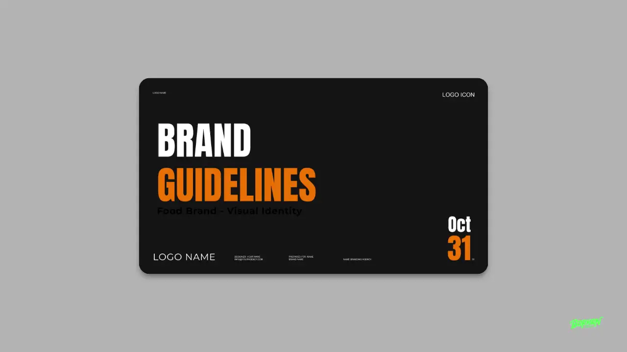 PROFESSIONAL BRAND GUIDELINE TEMPLATE 51 PAGE — COMPLETE BRAND IDENTITY PRESENTATION SYSTEM