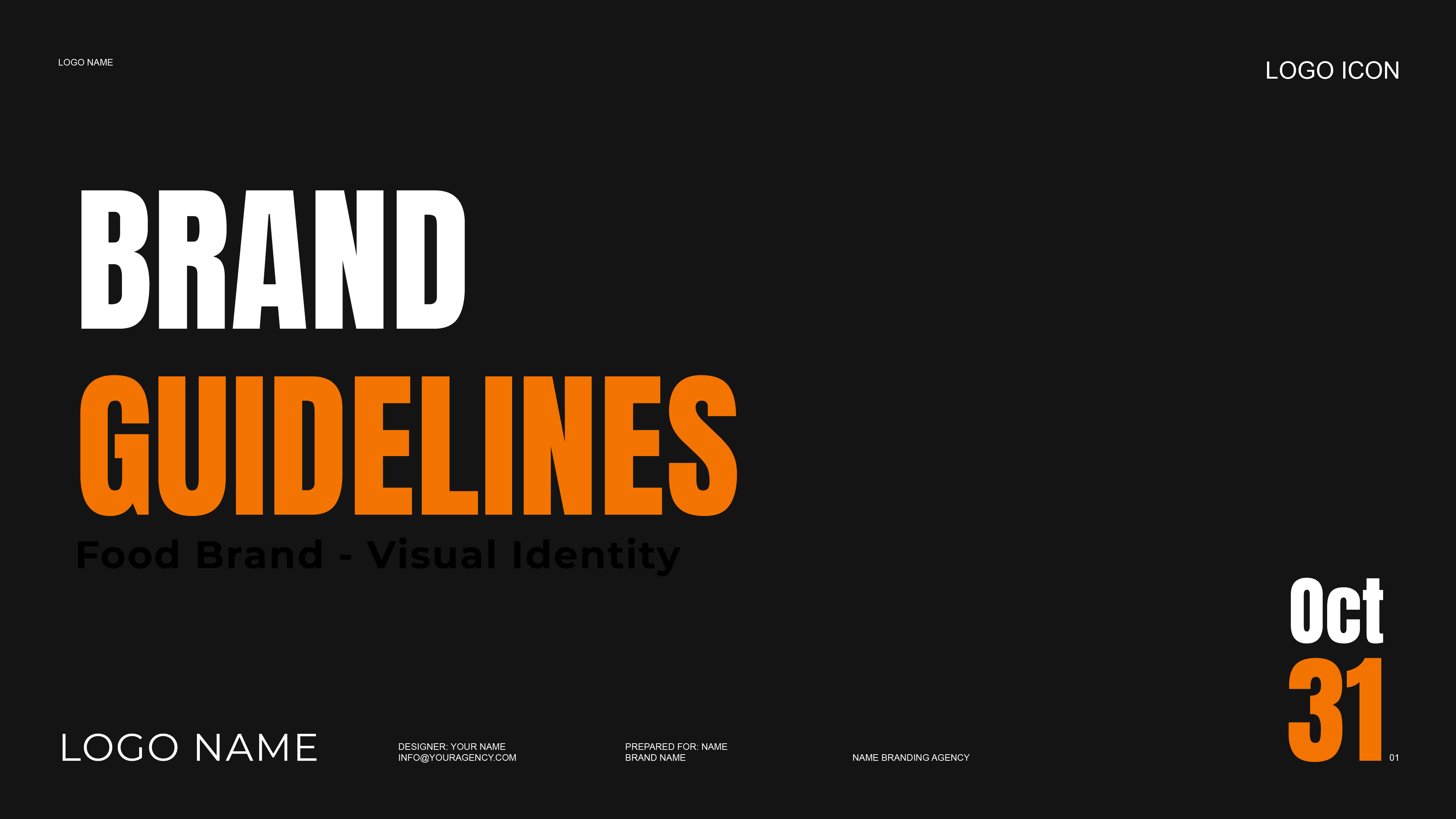 PROFESSIONAL BRAND GUIDELINE TEMPLATE 51 PAGE — COMPLETE BRAND IDENTITY PRESENTATION SYSTEM
