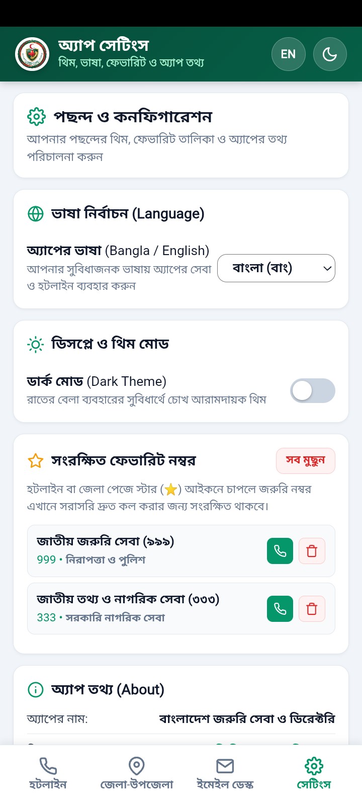 Bangladesh emergency service & Directory