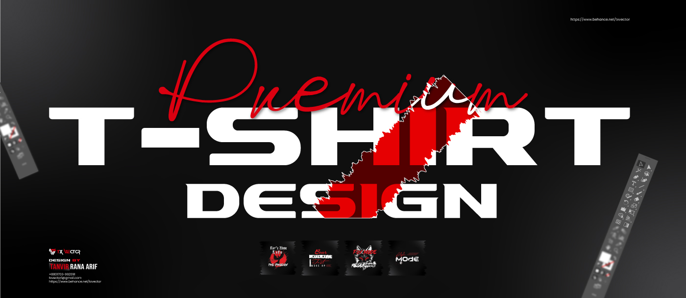 PREMIUM STREETWEAR T-SHIRT DESIGN BUNDLE – 4 UNIQUE GRAPHICS