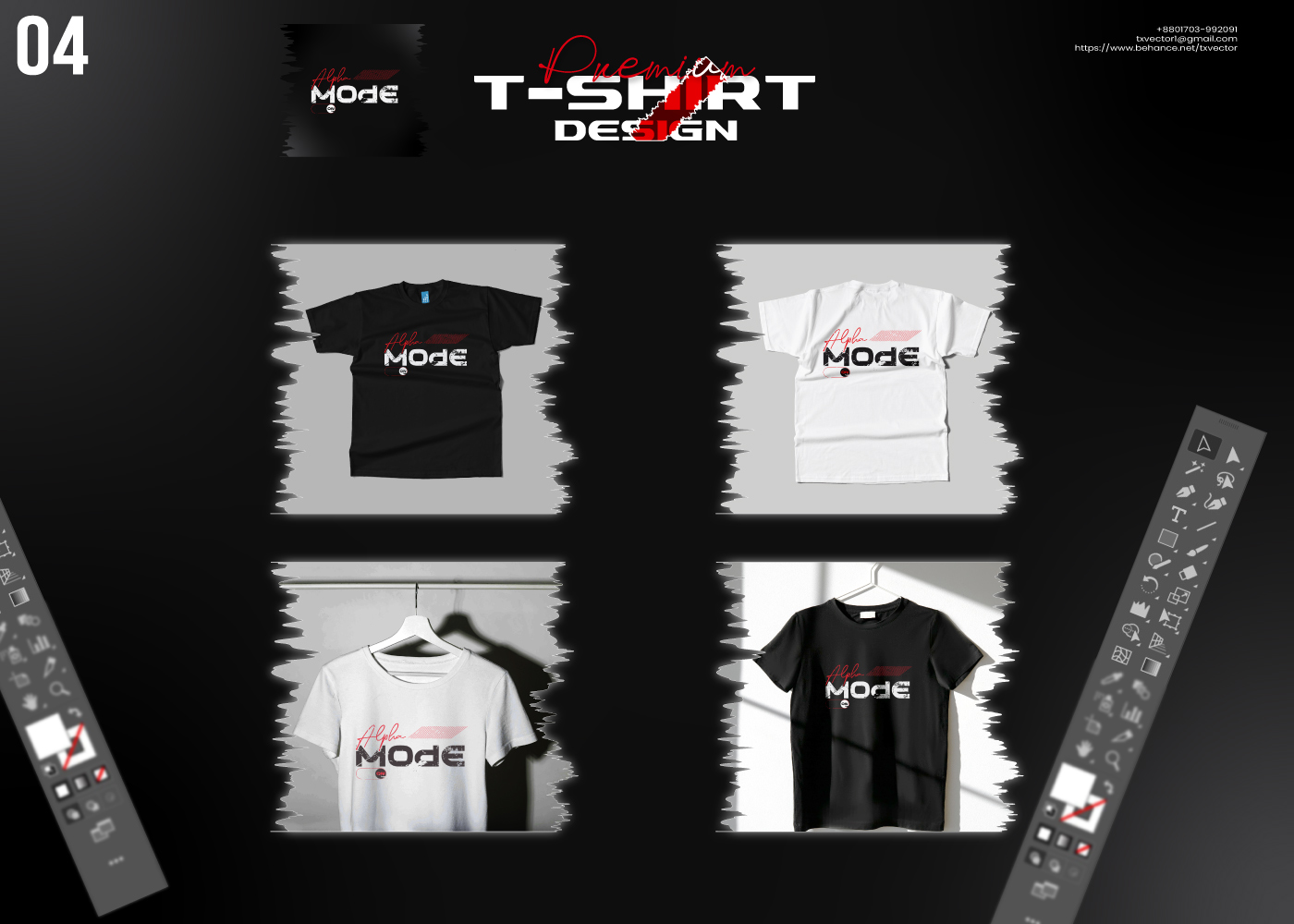 PREMIUM STREETWEAR T-SHIRT DESIGN BUNDLE – 4 UNIQUE GRAPHICS