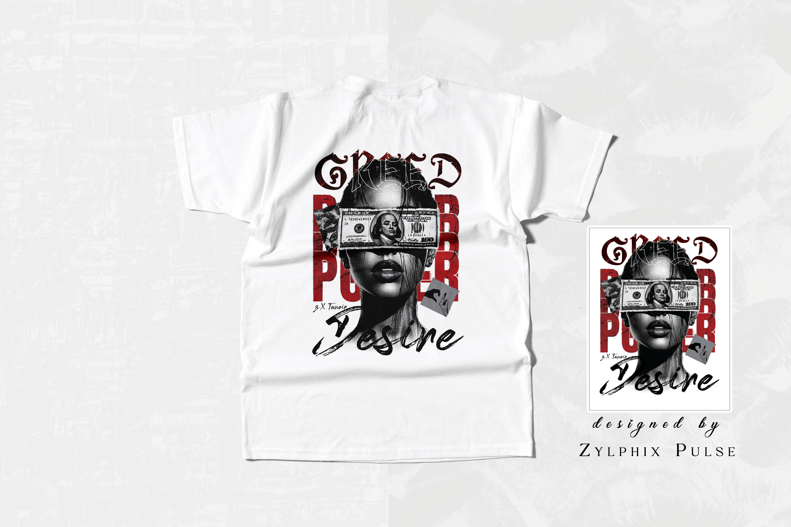 GREED, POWER & DESIRE — Premium Streetwear T-Shirt Design