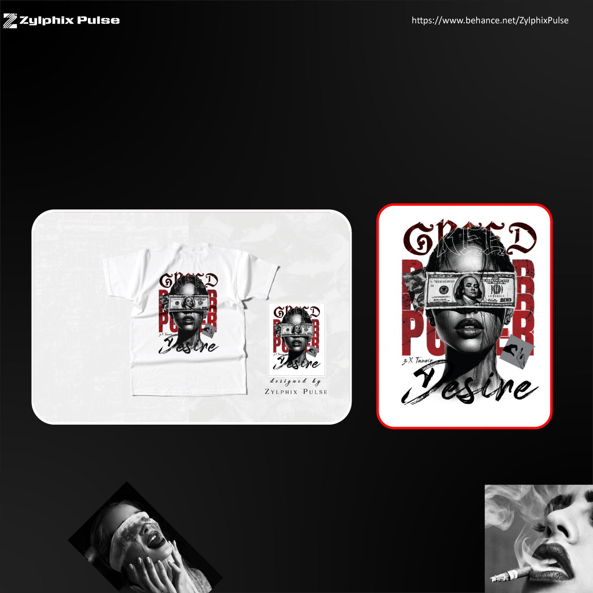 GREED, POWER & DESIRE — Premium Streetwear T-Shirt Design