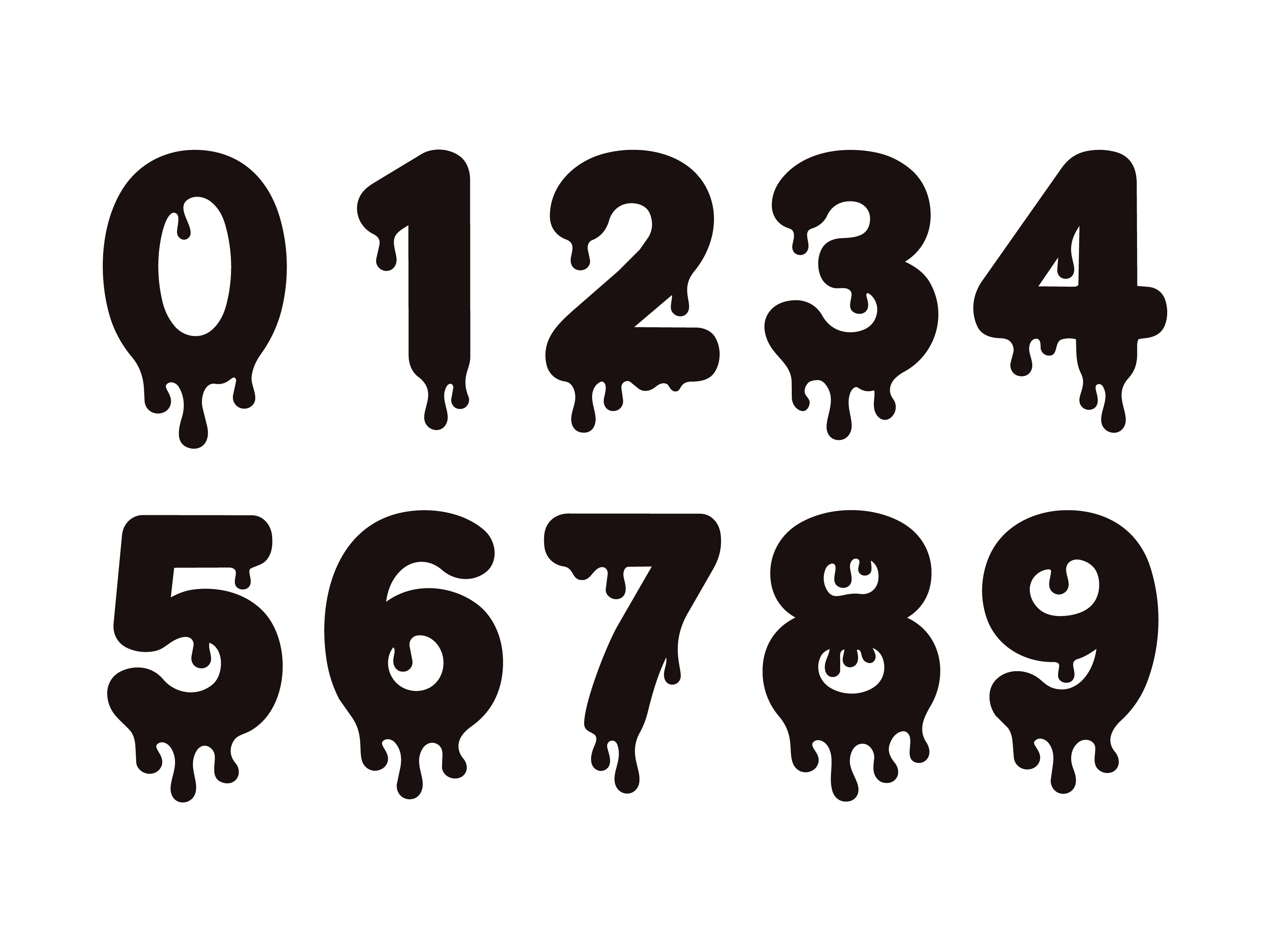 Melting Liquid Numbers 0–9
