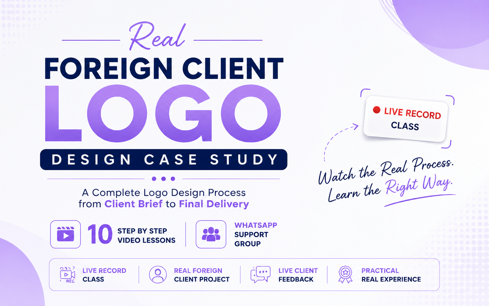 Real Foreign Client Logo Design Case Study: From Brief to Final Delivery (Record video Bangla)