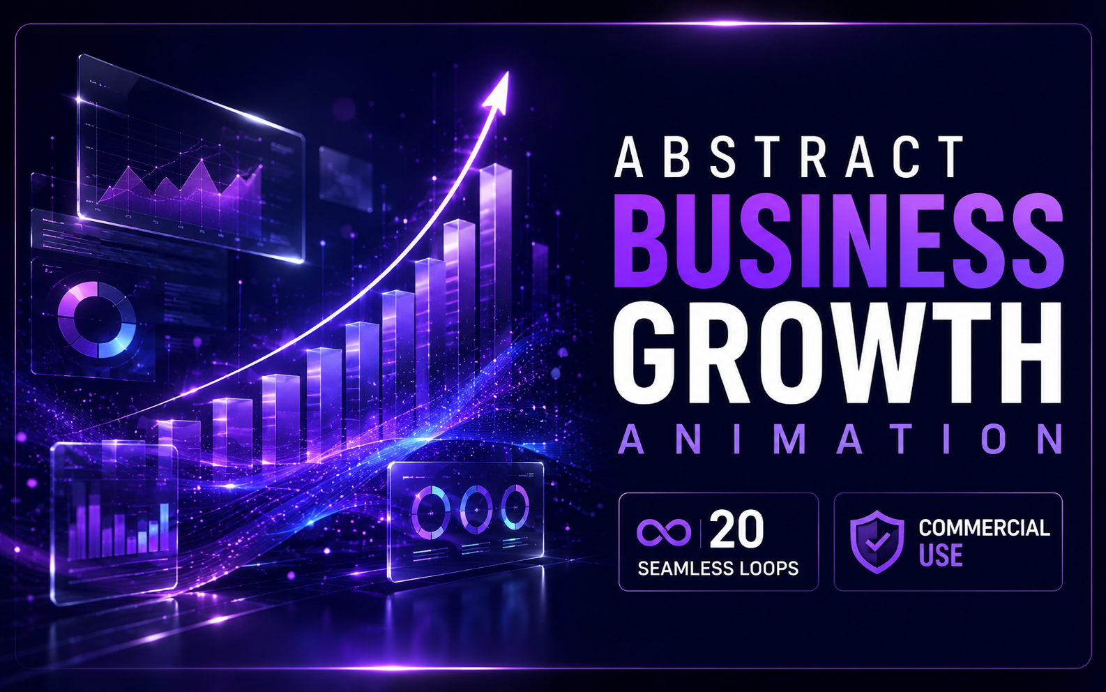 Abstract Business Growth Animation | Futuristic Corporate Technology Background | Seamless Loop