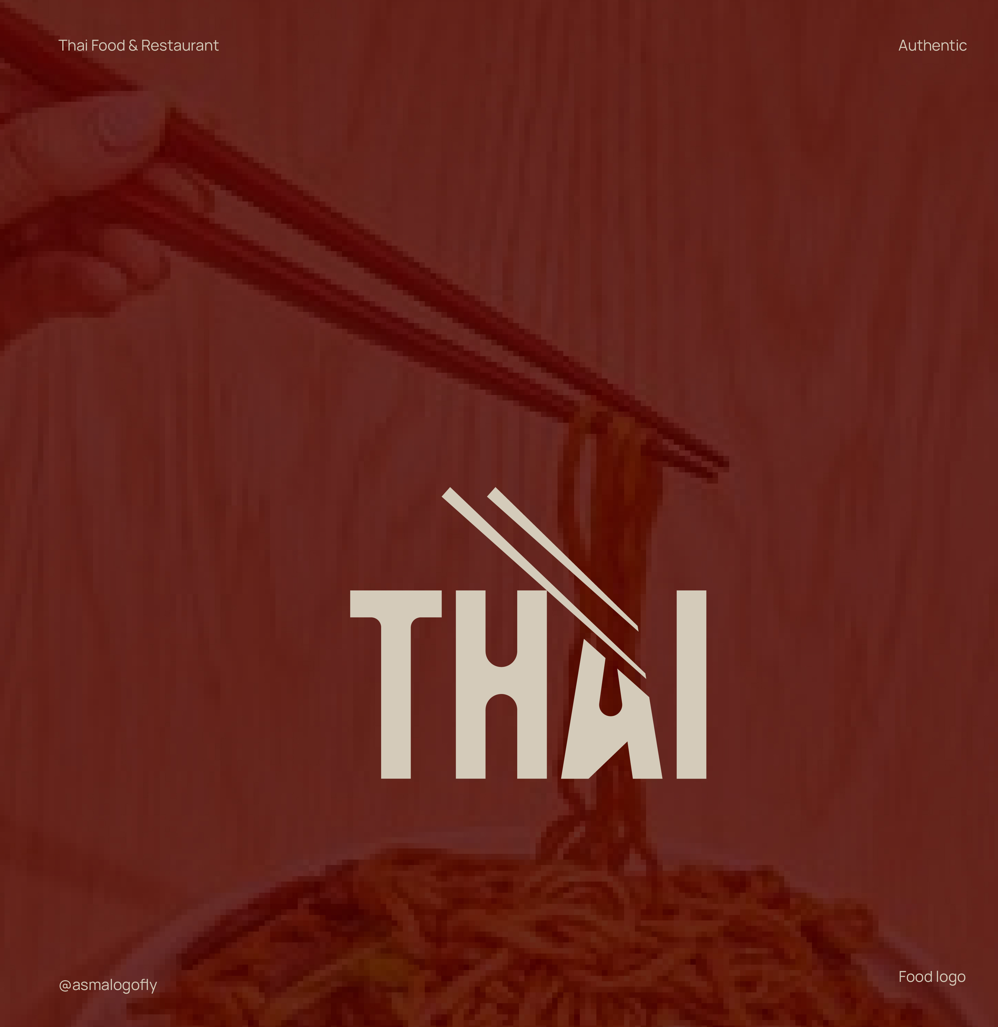 THAI Food Logo Design Process — From Concept to Final Logo design Record Video (class 26-28)