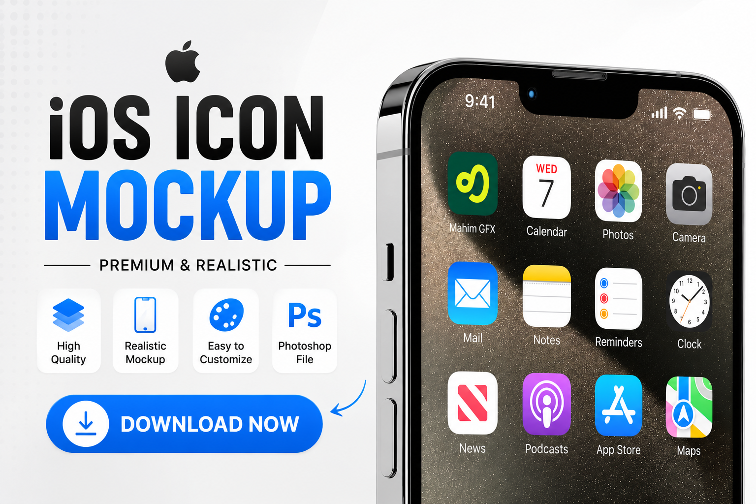 iOS App Icon Mockup