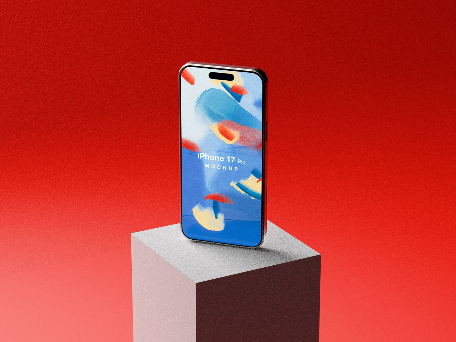 iPhone 17 Pro On Stage Mockup PSD
