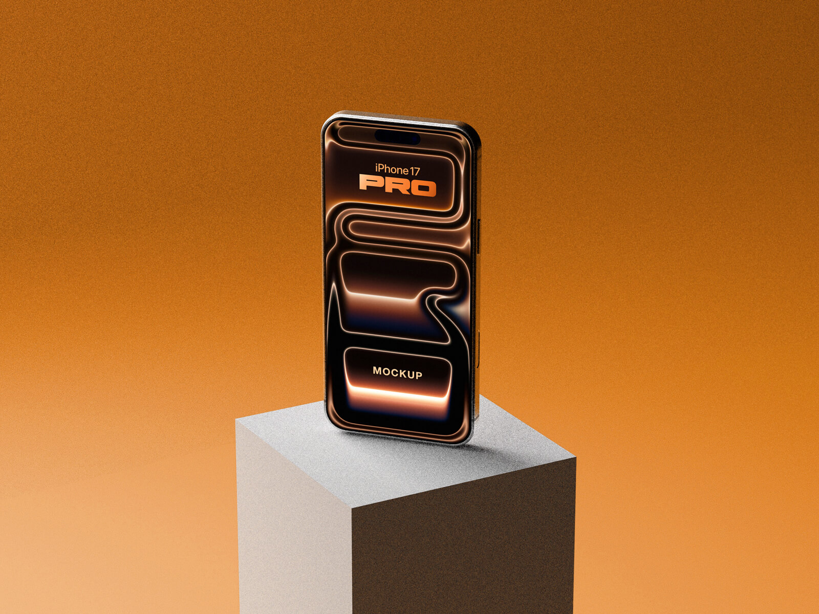 iPhone 17 Pro On Stage Mockup PSD