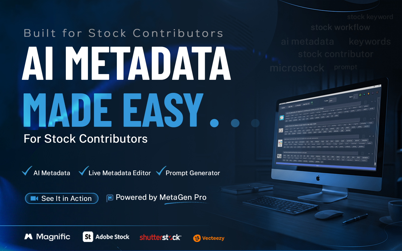 MetaGen Pro Genesis – AI Metadata & Prompt Workflow for Stock Contributors