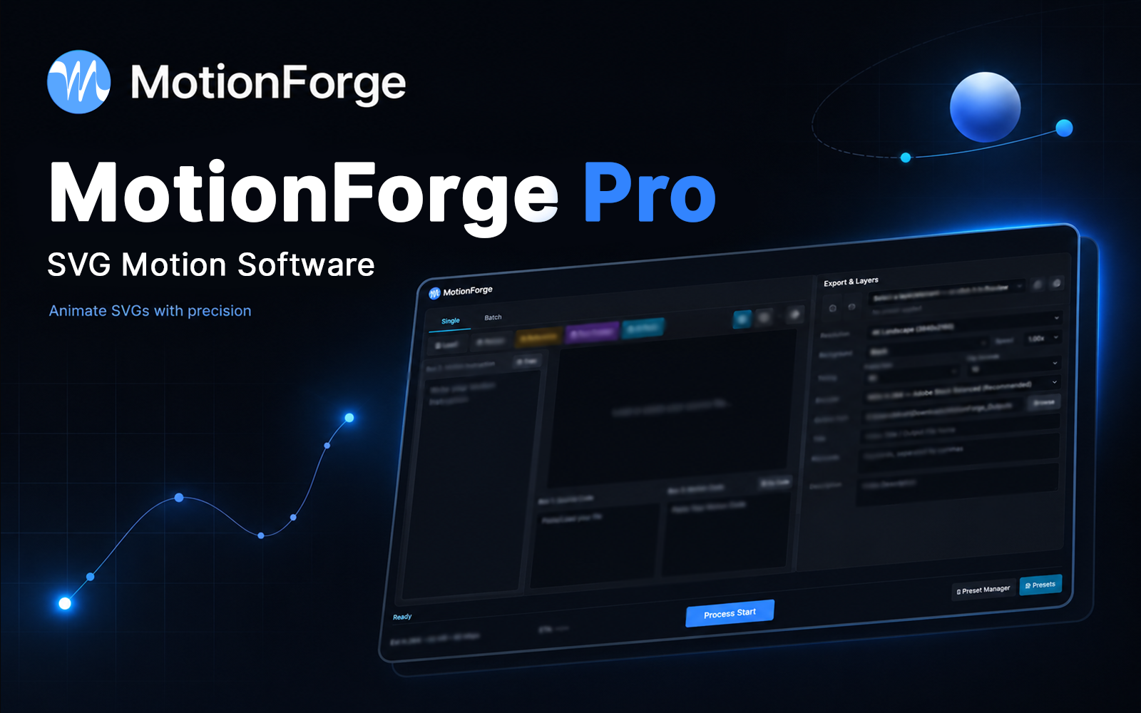 Motionforge Pro svg motion rendering software