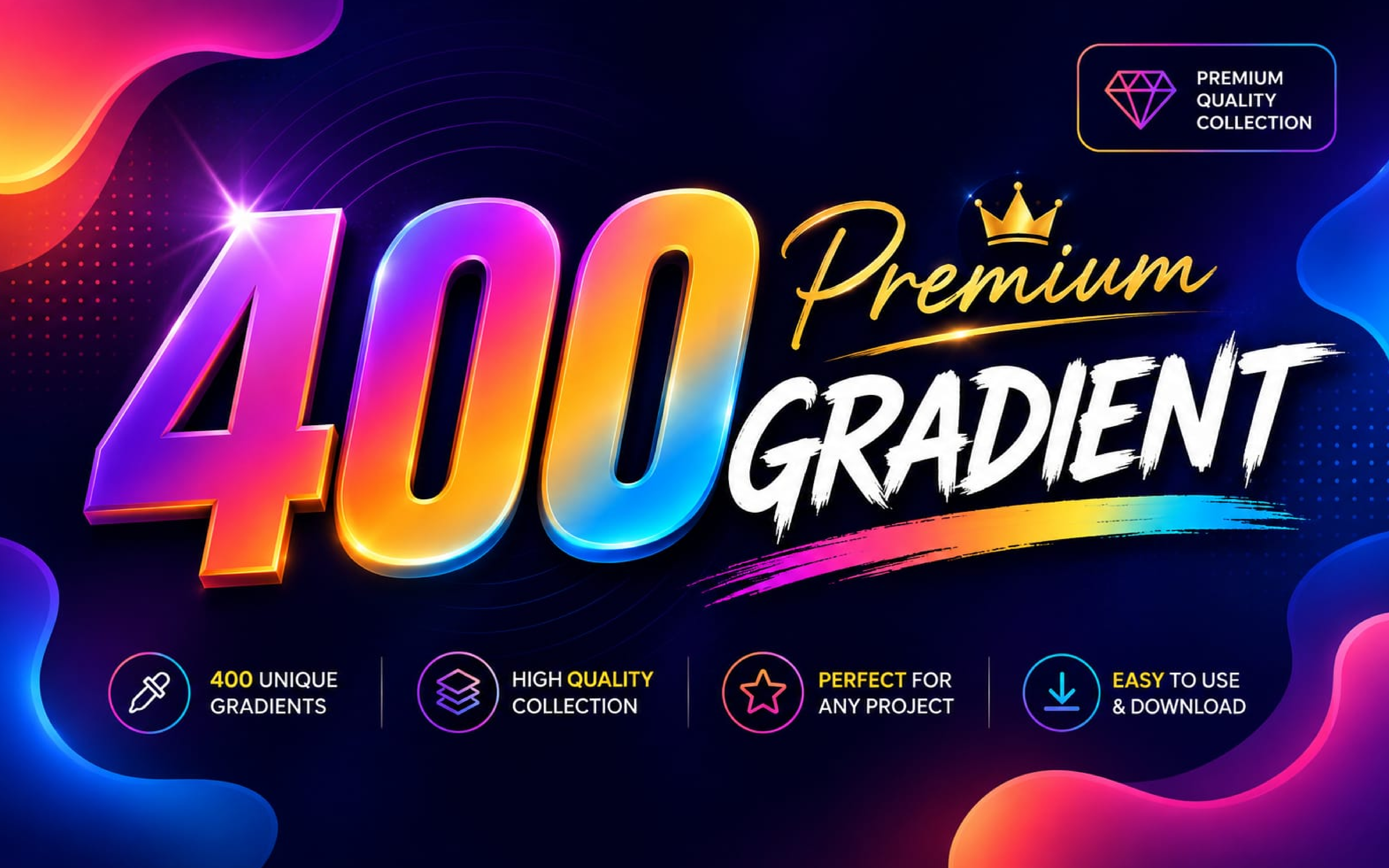 400 Premium Gradient Pack | High Quality Background Collection